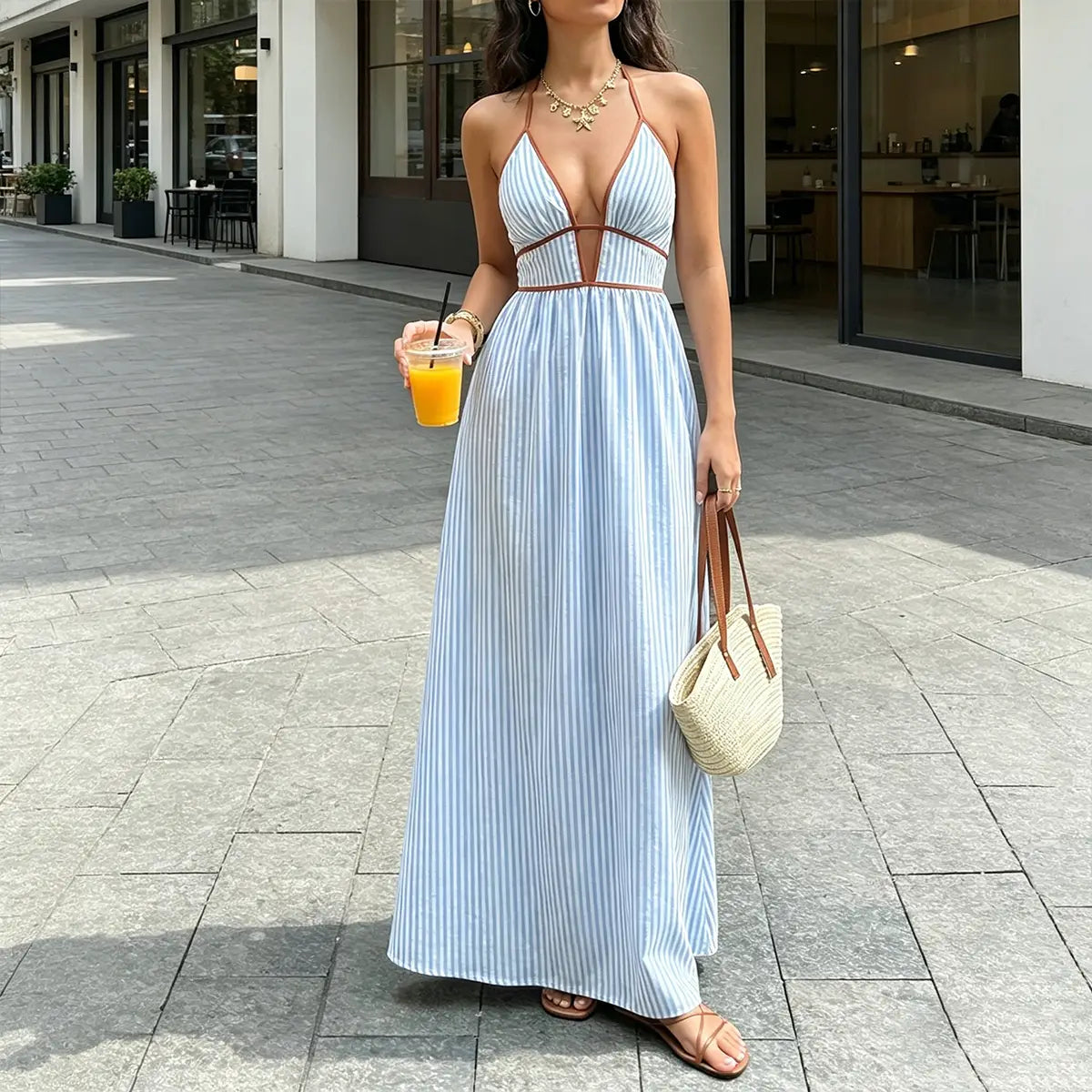 Belle Blue Maxi Dress