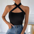 Cross Neck Halter Top